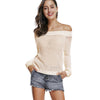Women's Knitted Off-shoulder Sweater