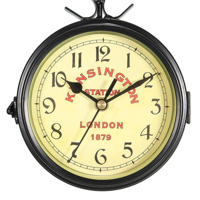 Off to Bedfordshire Double Sided Antique Station Wall Clock
