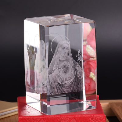 Virgin Mary 3D Crystal Decor Piece