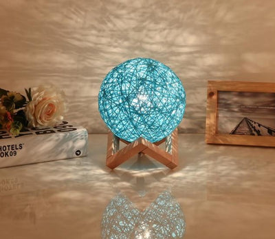 Unique Hemp Ball Lamp