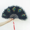 East-Asian Peacock Feather Hand Fan