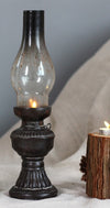 Vintage Resin and Glass Kerosene Lamp Candle Holder