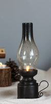 Vintage Resin and Glass Kerosene Lamp Candle Holder