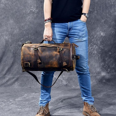 Genuine Leather Men's Travel Bag