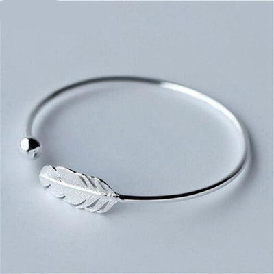 Silver Feather Women's Bracelet