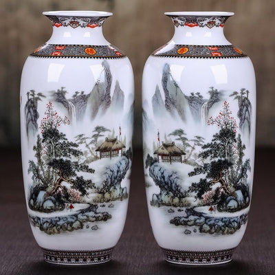 Perseverance Authentic Chinese Art Ceramic Vase