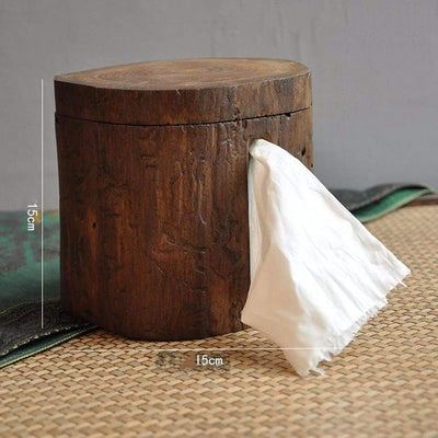 Secret Log Wooden Toilet Paper Holder
