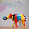 Colorful Contemporary Art Elephant Figurine