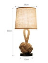 Rope and Linen Rustic Table Lamp