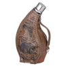 Leather and Steel Large Capacity Hip Flask