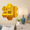 Silver Honeycomb Hexagonal Mirror Set