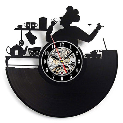 Chef's Dream Vinyl Kitchen Wall Clock