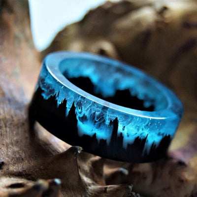 Mystic Blue Resin Ring