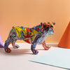 Colorful Contemporary Bulldog Figurine
