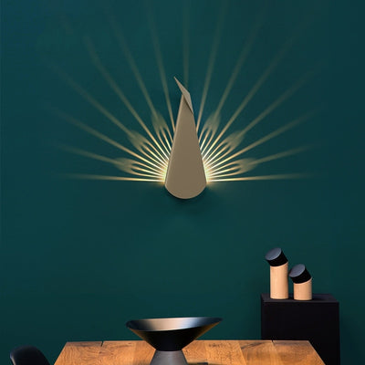 Abstract Peacock Wall Lamp