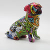 Colorful Graffiti Pug Figurine
