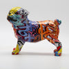 Colorful Graffiti Pug Figurine