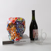 Colorful Contemporary Graffiti Skull Wine Holder