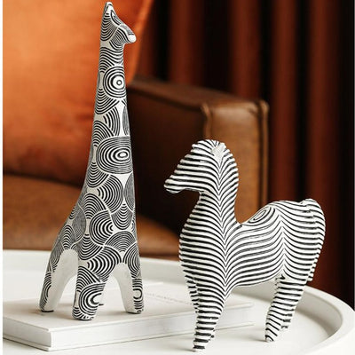 Creative Stripes Animal Figurines