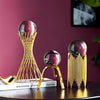 Royal Luxury Polished Iron and Glass Ball Décor Ornaments