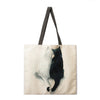 Watercolor Art Cat Linen Shopping Bag