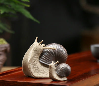 Ceramic Snail Figurine