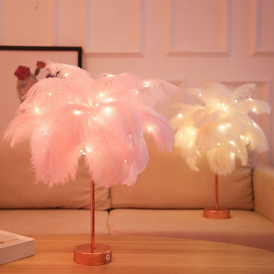 Tropi-Vogue Remote Controlled Feather Lamp