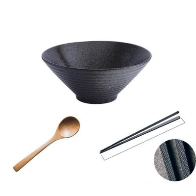Japanese Ceramic and Bamboo Tableware Set