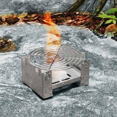 Portable Pocket-Sized Stainless Steel Camping Stove