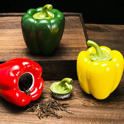 Ceramic Peppers Kitchen Storage Containers
