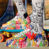 Casual Graffiti Women's Lace Up Sneakers
