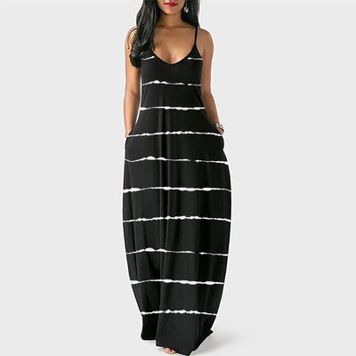 Sexy Striped Maxi Dress