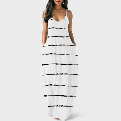 Sexy Striped Maxi Dress