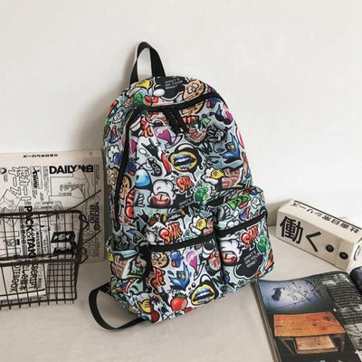 Trendy Graffiti Backpack