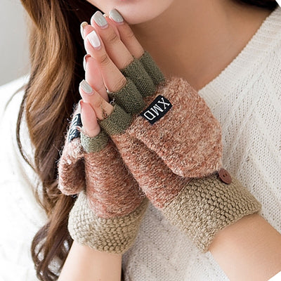 Thick Wool Fingerless Gloves