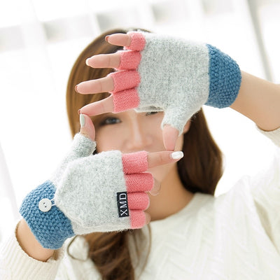 Thick Wool Fingerless Gloves