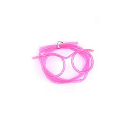10PCs Funny Flexible Glasses Kids Party Drinking Straws