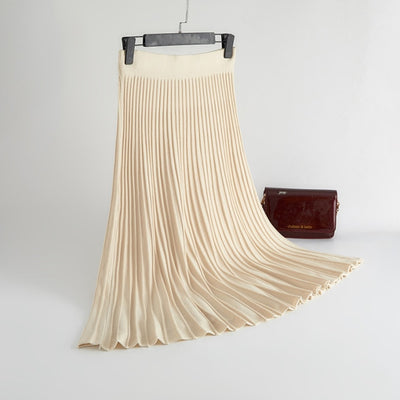 Elegant Pleated Ankle Length Skirt