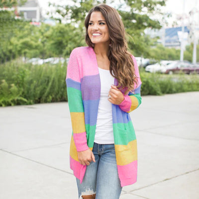 Women's Rainbow Cardigan