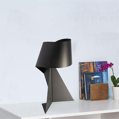 Minimalist Obsidian Metal Table Lamp